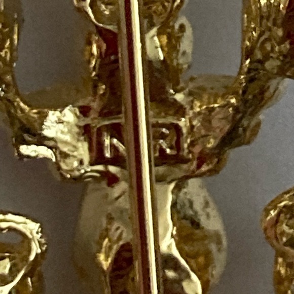 VTG Angel Tree Brooch pearl goldtone - Picture 5 of 8